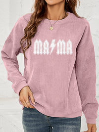 Mama Graphic Dropped Shoulder Sweatshirt