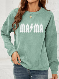 Mama Graphic Dropped Shoulder Sweatshirt