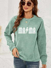 Mama Graphic Dropped Shoulder Sweatshirt