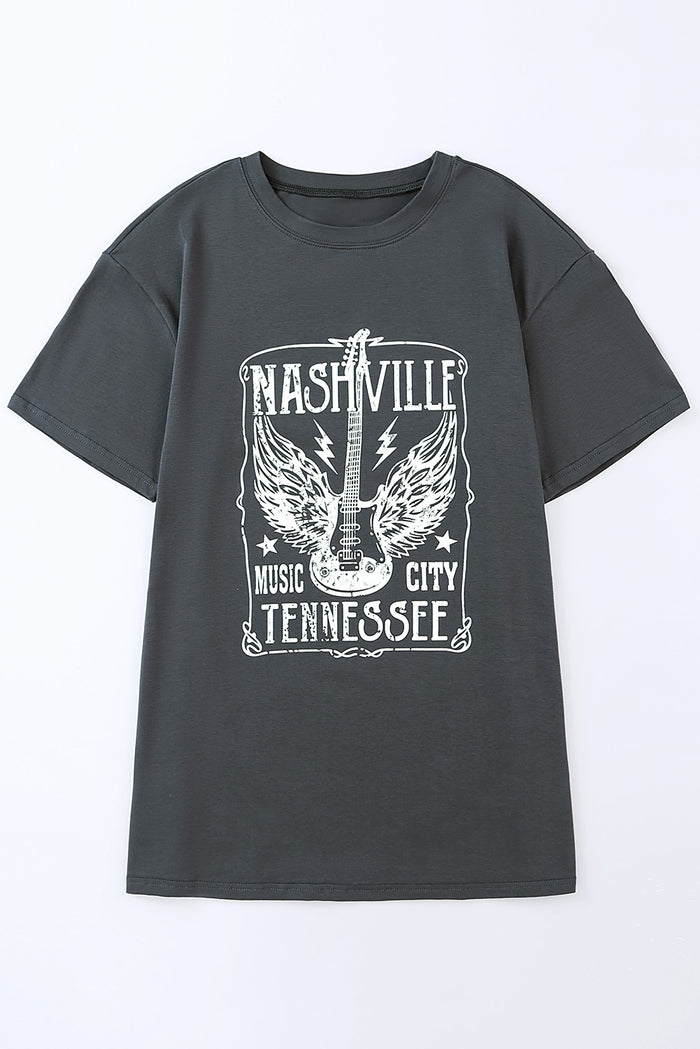 Nashville Music City Tennessee Graphic T-Shirt